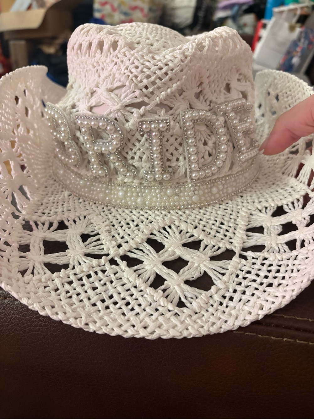 Twig & Arrow - Straw Bride, Cowboy Hat NWT - Picture 5 of 11